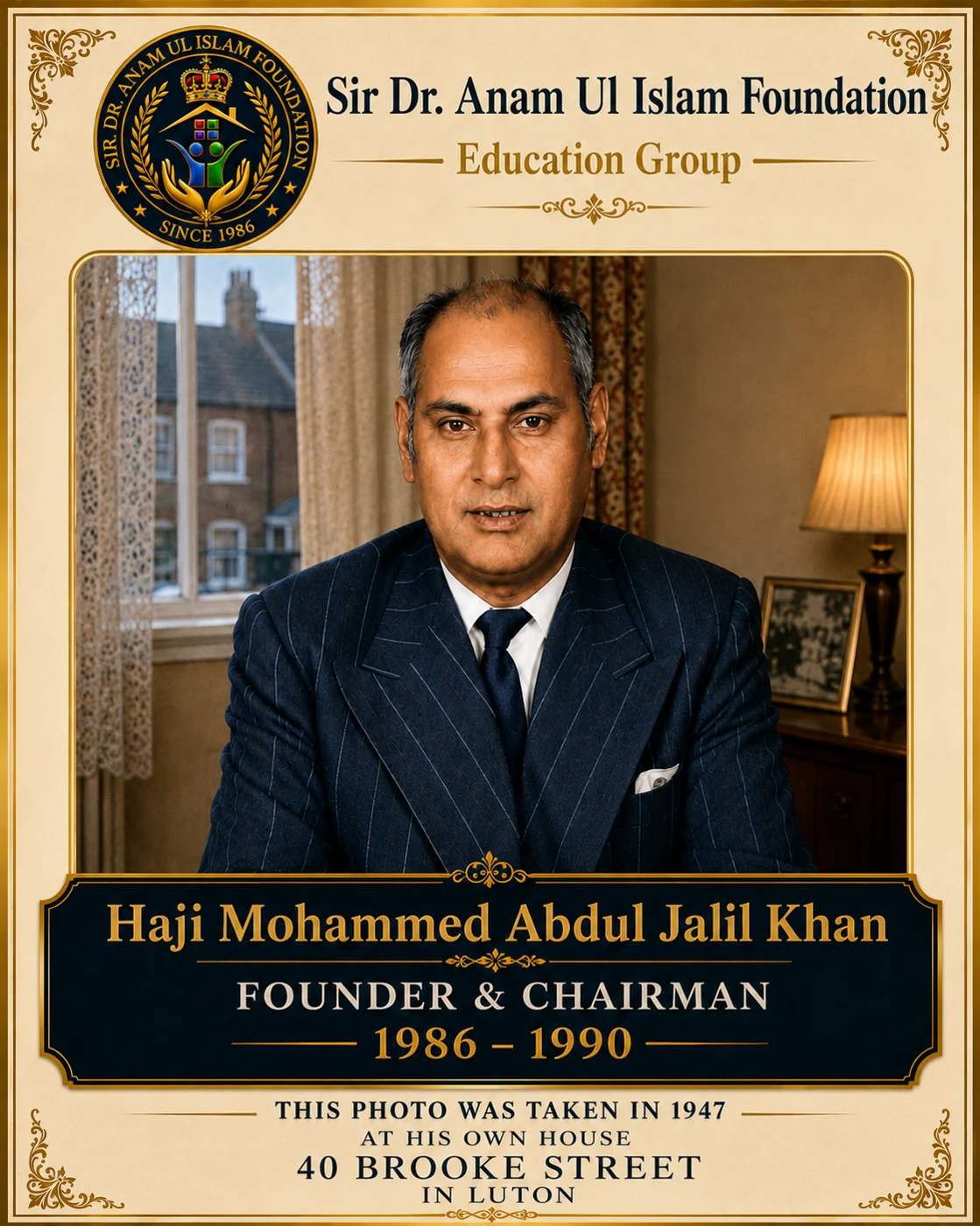 Original photograph of Founder and First Chairman